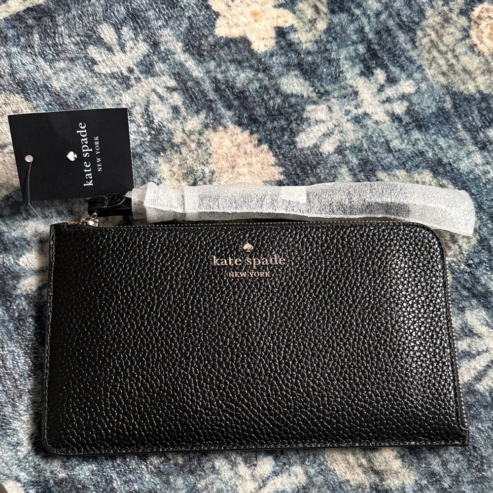 Kate Spade Black Textured Wristlet